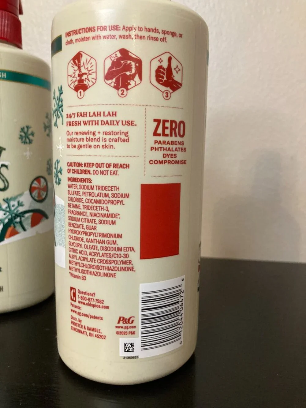 Lot of 2 - Old Spice Limited Edition Body Wash - Peppermint Slopes 16 fl oz